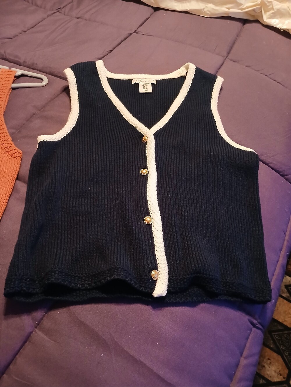 2pc.knit Blend sleeveless Top Wide Legged Gauchoes. 33 " L 2" Thick Eastic W 24 - Picture 4 of 7
